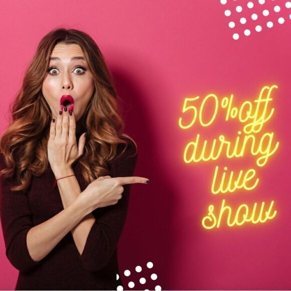 50% Off Closet Price During Live Shows 🥰 - Picture 1 of 2
